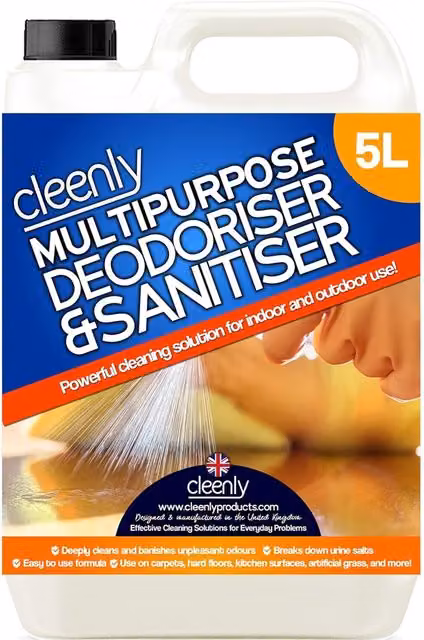 Cleenly Multipurpose Sanitiser and Deodoriser, Clear, 5kg