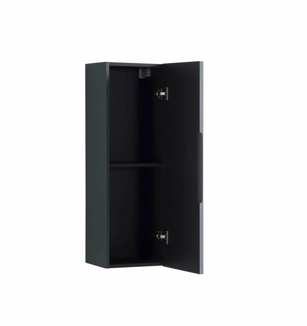 Bathroom Kingdom Piatta Smoked Sage Wall Mounted Storage Cabinet in Petrol Teal, Width: 90 cm – 2