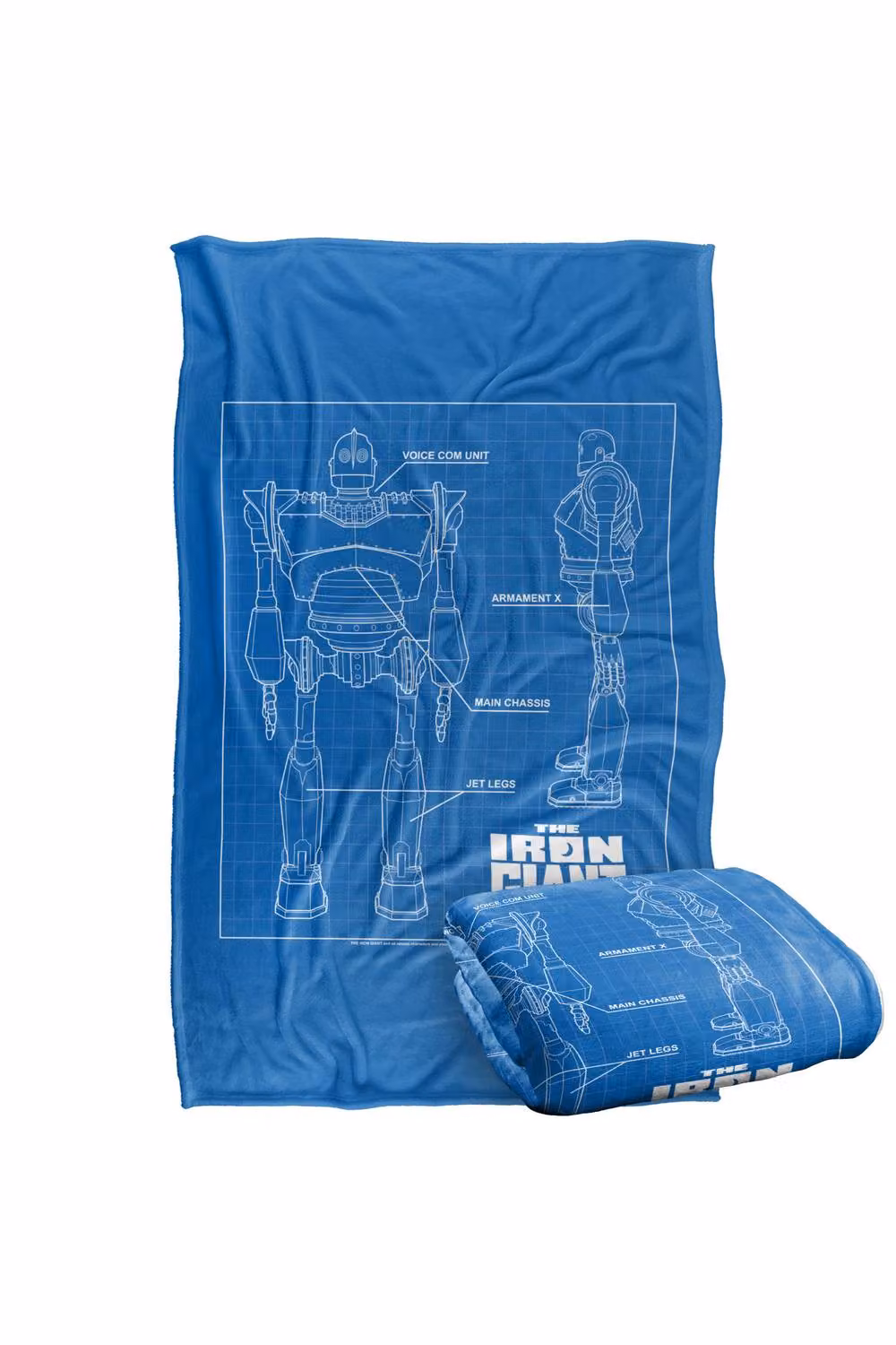 Warner Bros. The Iron Giant Super Soft Fluffy Polyester Throw Blanket in Blue and Multicolour, Large – 2