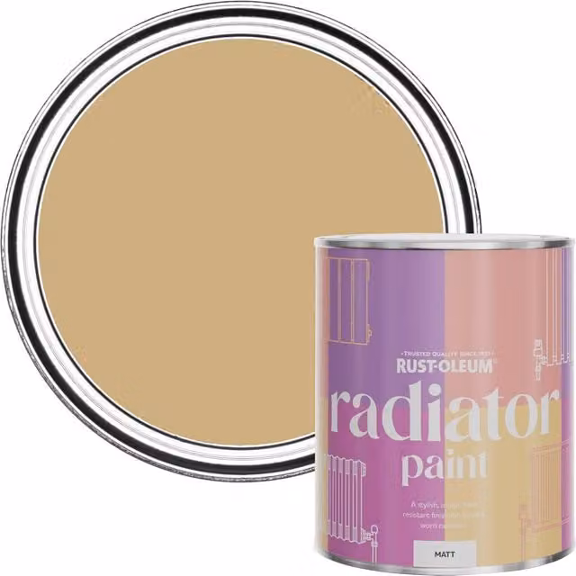 Rust-Oleum Matt Yellow Radiator Paint, Mustard 750ml