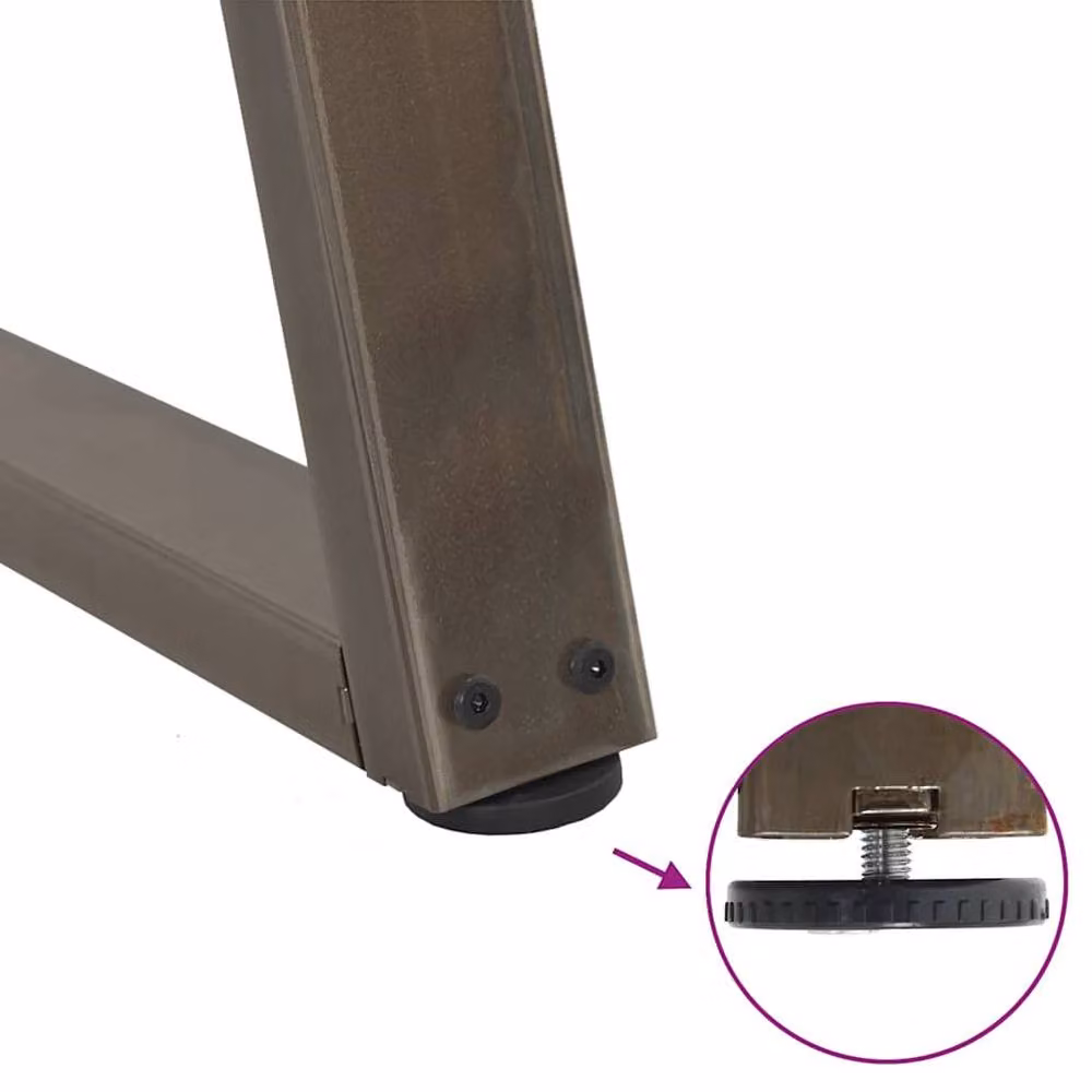 Berkfield Home Modern V-Shape Dining Table Legs, 2 Pieces, Brown Steel – 4