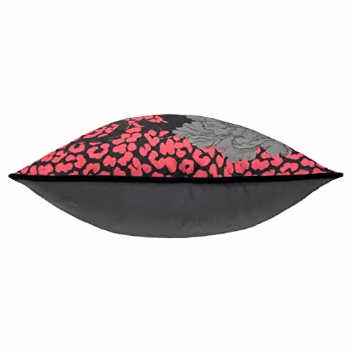 Riva Home Pink Velvet Animal Print Square Cushion, W/D/H: 43 x 43 x 43 cm – 2