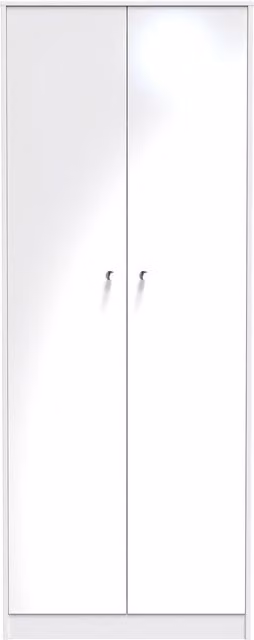 Ready Assembled 2 U Taunton 2 Door White Wardrobe