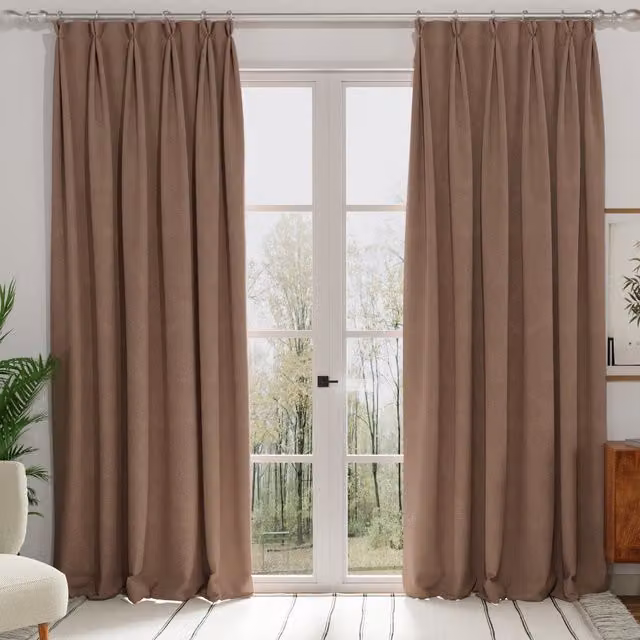 Terrys Modena Recycled Made to Measure Blackout Fabric Panel Curtain in Red and Brown
