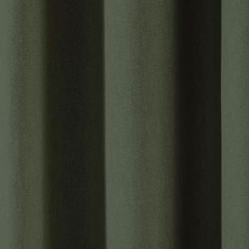 Fusion Cannes Thermal Blackout Eyelet Curtains, Bottle Green, W: 117 cm, L: 137 cm, 2 Panels – 3