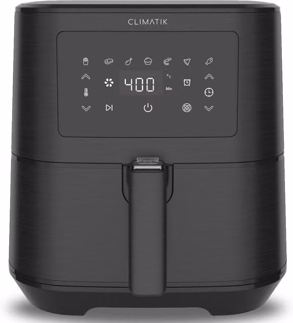 Climatik Large 5.5L Hot Air Fryer Oven with Digital Display in Black