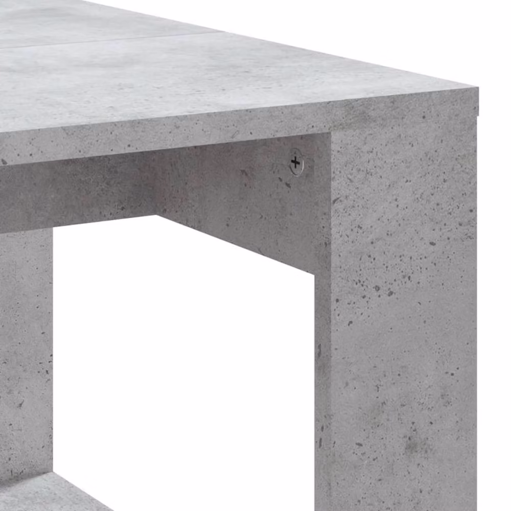 Berkfield Home Modern Rectangular Coffee Table in Concrete Grey, W/D/H: 102 x 50 x 35 cm – 3
