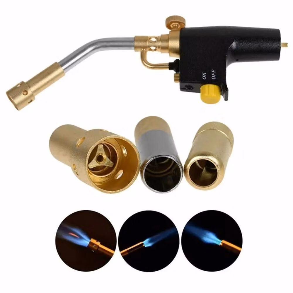 Nordara Gold Propane Mapp Gas Blow Torch for Welding, Soldering and Brazing with 3 Tips – 4