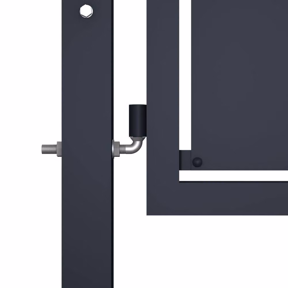 Berkfield Home Anthracite Grey Steel Swing Garden Gate, W: 100 cm, H: 150 cm – 3