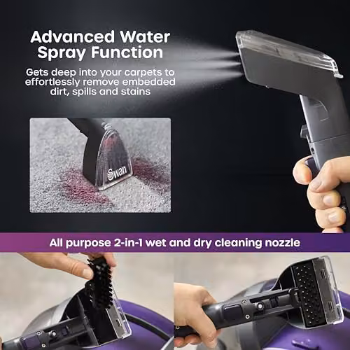 Swan Dirtmaster Spot Cleaner and Cold Water Spot Cleaner in Grey and Purple – 5