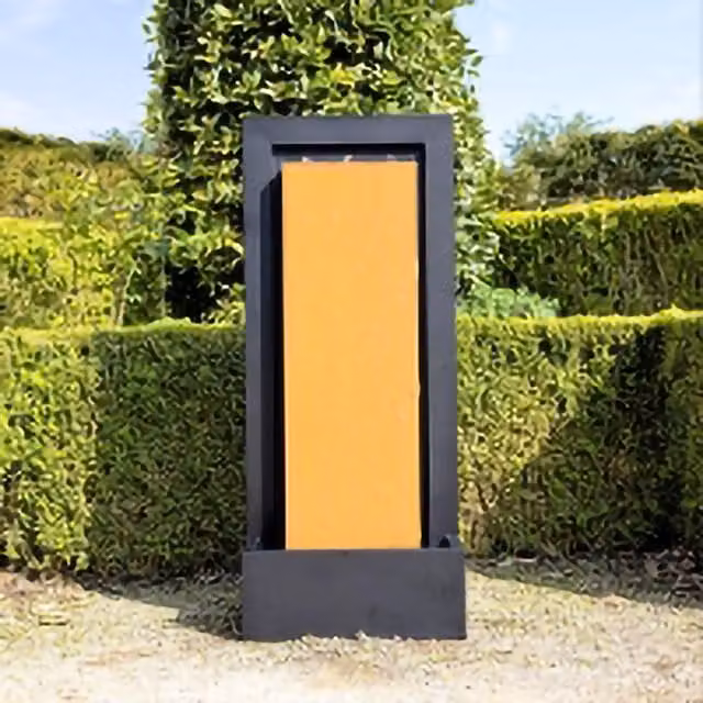 Almeida Column Primrose Yellow Modern Wall Fountain with Lights