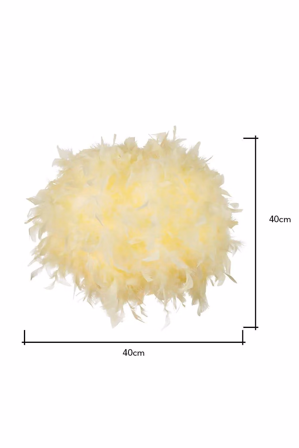 BHS Lighting Glow Feather Easy Fit Light Shade in Yellow – 2