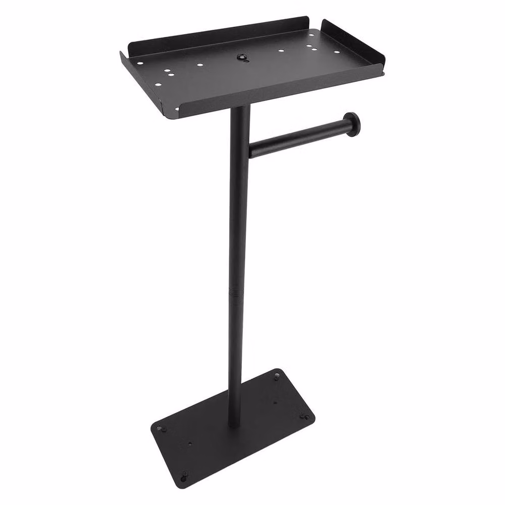 EONLION Free Standing Toilet Paper Holder and Spare Roll Stand in Black – 5