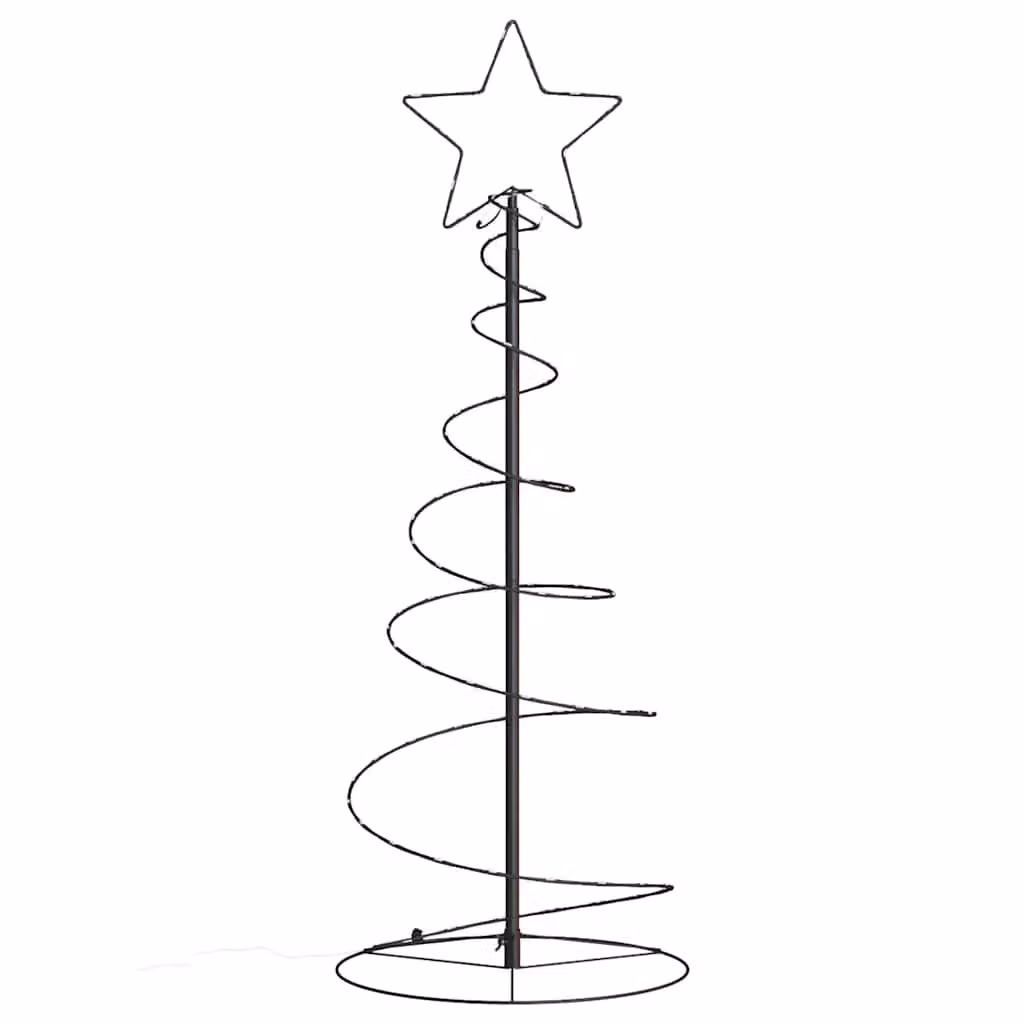 Berkfield Home Christmas Tree Light Cone with 80 Warm White LEDs, Height: 120 cm, Black – 2