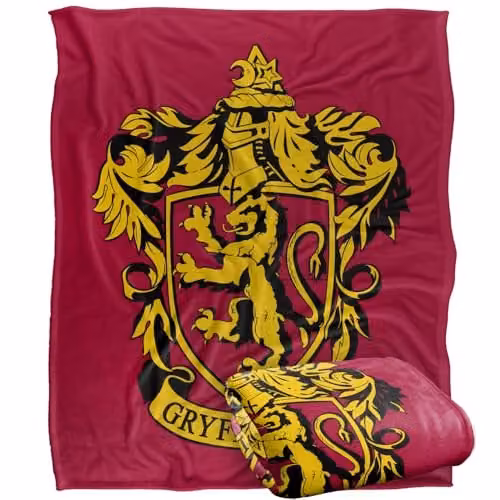 LOGOVISION Harry Potter Gryffindor Crest Super Soft Fleece Throw Blanket, Multicolour, W: 152.4 cm x D: 127.0 cm – 1