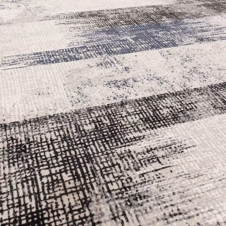 The Rug Shop UK Blue Modern Abstract Easy to Clean Area Rug W: 200 cm, D: 290 cm