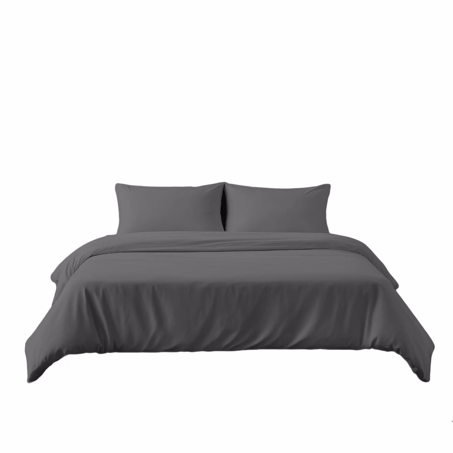 Home Sweet Home UK Grey Microfibre Single Duvet Cover and Pillowcase Set, W/D/H: 135 x 200 cm and 48 x 74 cm – 2