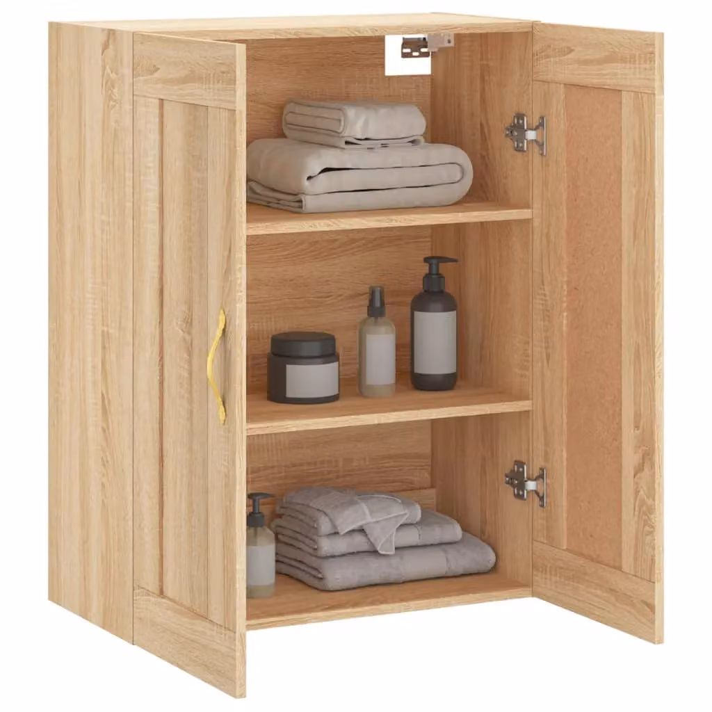 Berkfield Home Wall Mounted Sonoma Oak Cabinet in Brown, W/D/H: 69.5 x 34 x 90 cm – 2