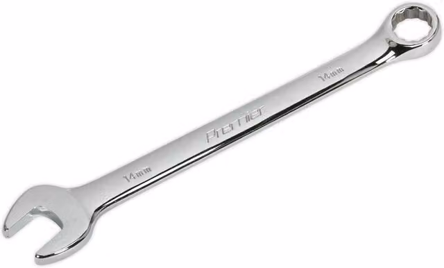 Loops 14mm Combination Spanner in Silver Chrome Vanadium Steel