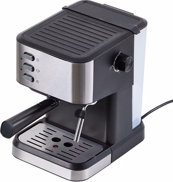 Living and Home 1.5L Espresso Machine with 20 Bar Pressure, Milk Frother Steam Wand and PID Control, Black – 1