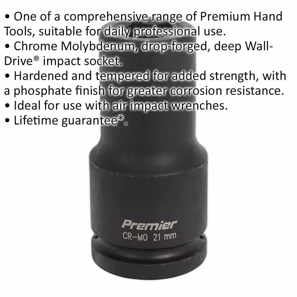 Loops 21mm Forged Deep Impact Socket 3/4 Inch Square Drive Chromoly Wrench Socket Black – 2
