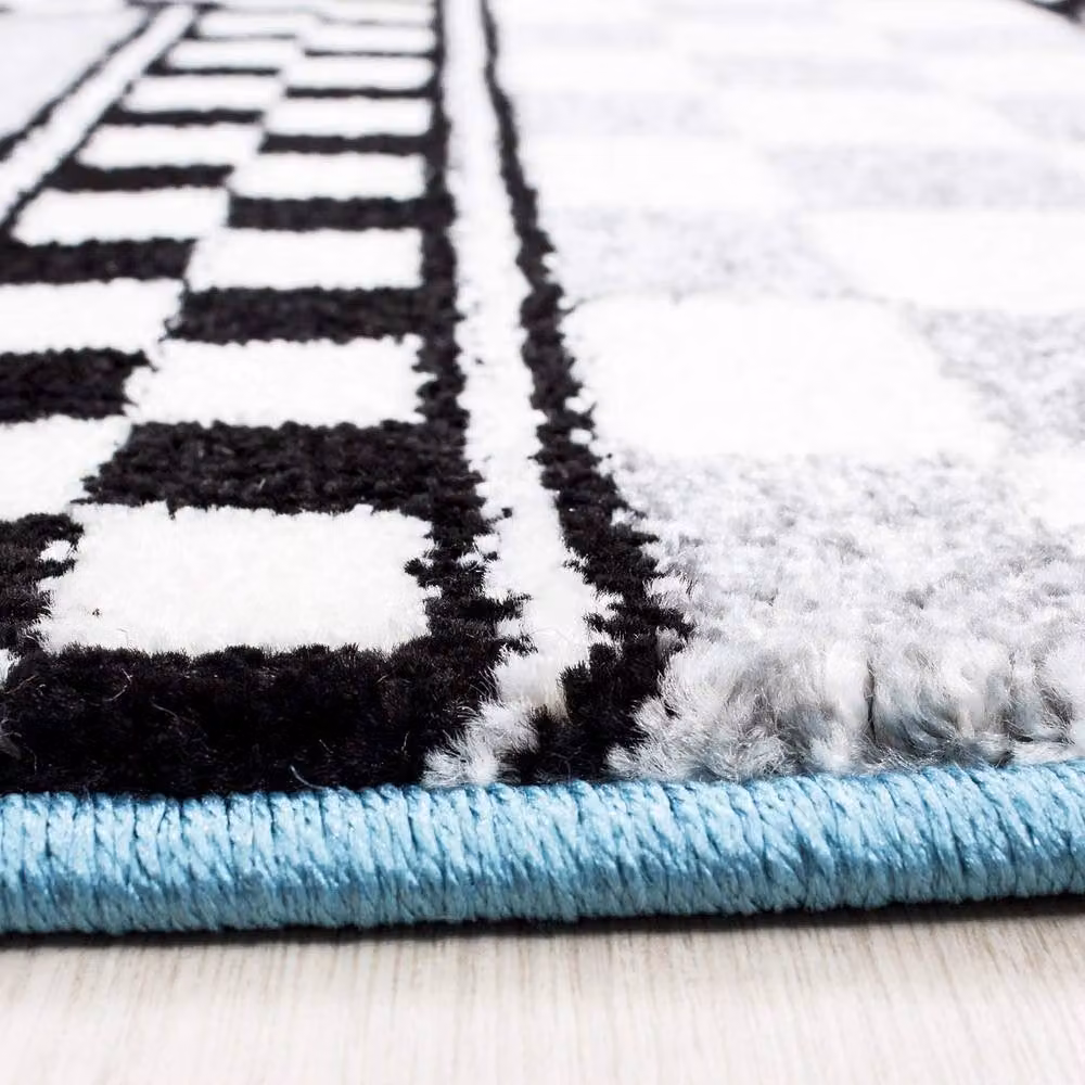 Bravich LTD Blue Racing Car Kids Rug, W: 120 cm, D: 170 cm, Soft and Allergy-Friendly for Bedrooms and Playrooms – 4