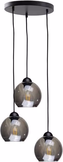 Netlighting Yuno Cluster Pendant Ceiling Light in Black, Diameter: 30 cm, 3x E27