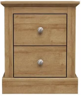 netfurniture Kent Bedside Cabinet in Light Oak, W/D/H: 39.5 x 45.9 x 55.2 cm – 1