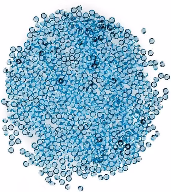 Neel Blue Aqua Round Acrylic Rhinestone Table Confetti Scatters, 4000 Pieces