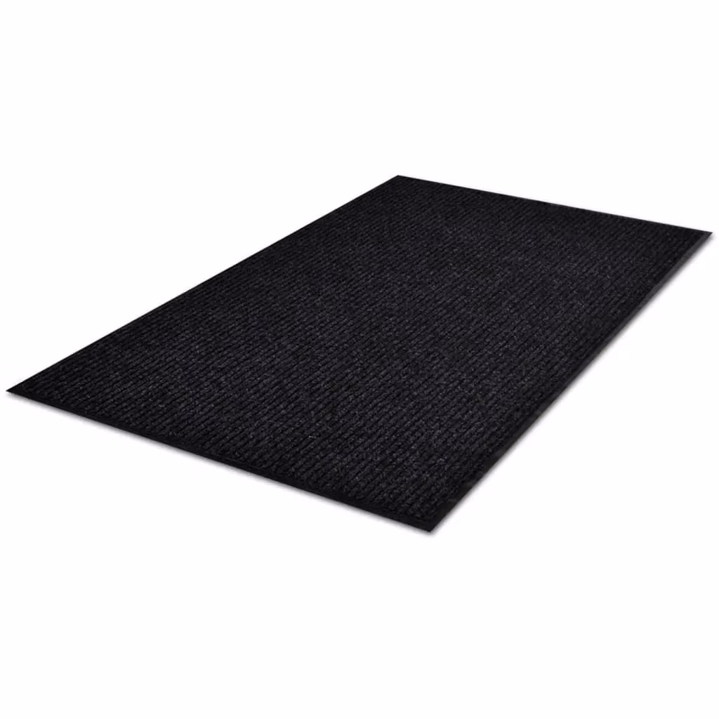 Berkfield Home Non-Slip Black PVC Rectangular Door Mat W: 117 cm, L: 220 cm – 3