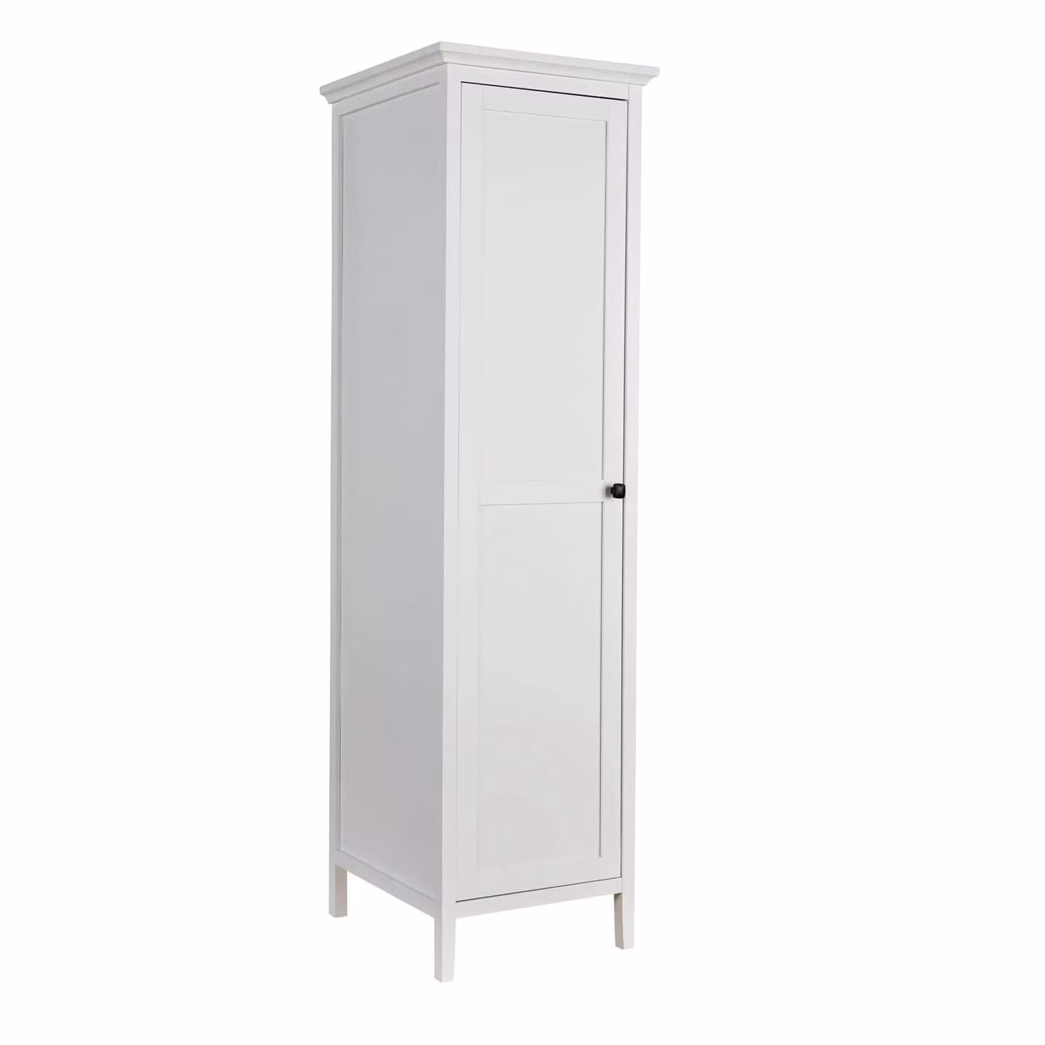 Home Source Single Door Wardrobe with Hanging Rod, White MDF, Height: 179 cm – 4