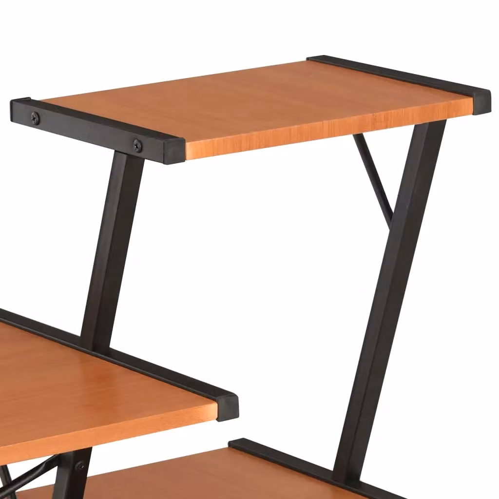 Berkfield Home Modern Writing Desk in Black and Brown, W/D/H: 116 x 50 x 93 cm – 2