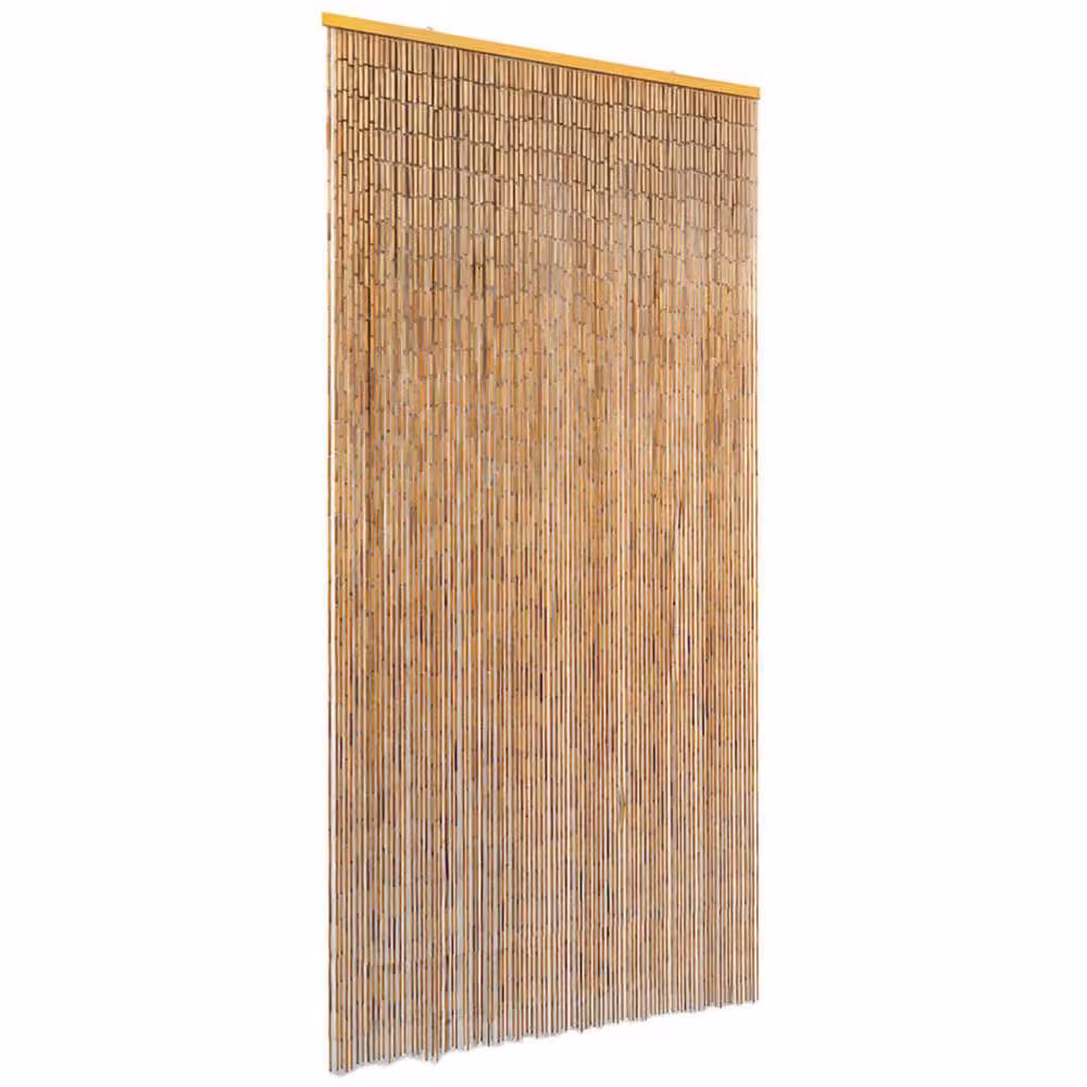 Berkfield Home Bamboo Insect Door Curtain in Brown, W/H: 90 x 220 cm – 2