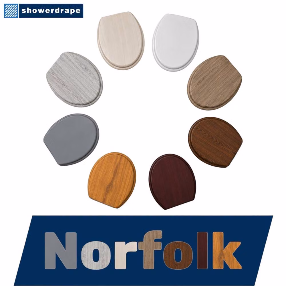 Showerdrape Norfolk Soft Close Beech Wooden Toilet Seat in Brown W/D/H: 44.5 x 37.5 cm – 6