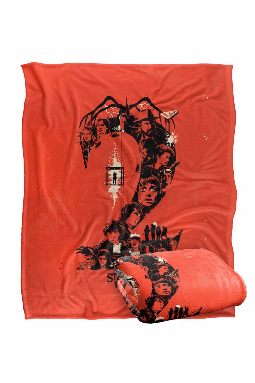 Stranger Things Chapter 2 Poster Super Soft Throw Blanket, Multicolour and Red, W: 152 cm, D: 127 cm – 2