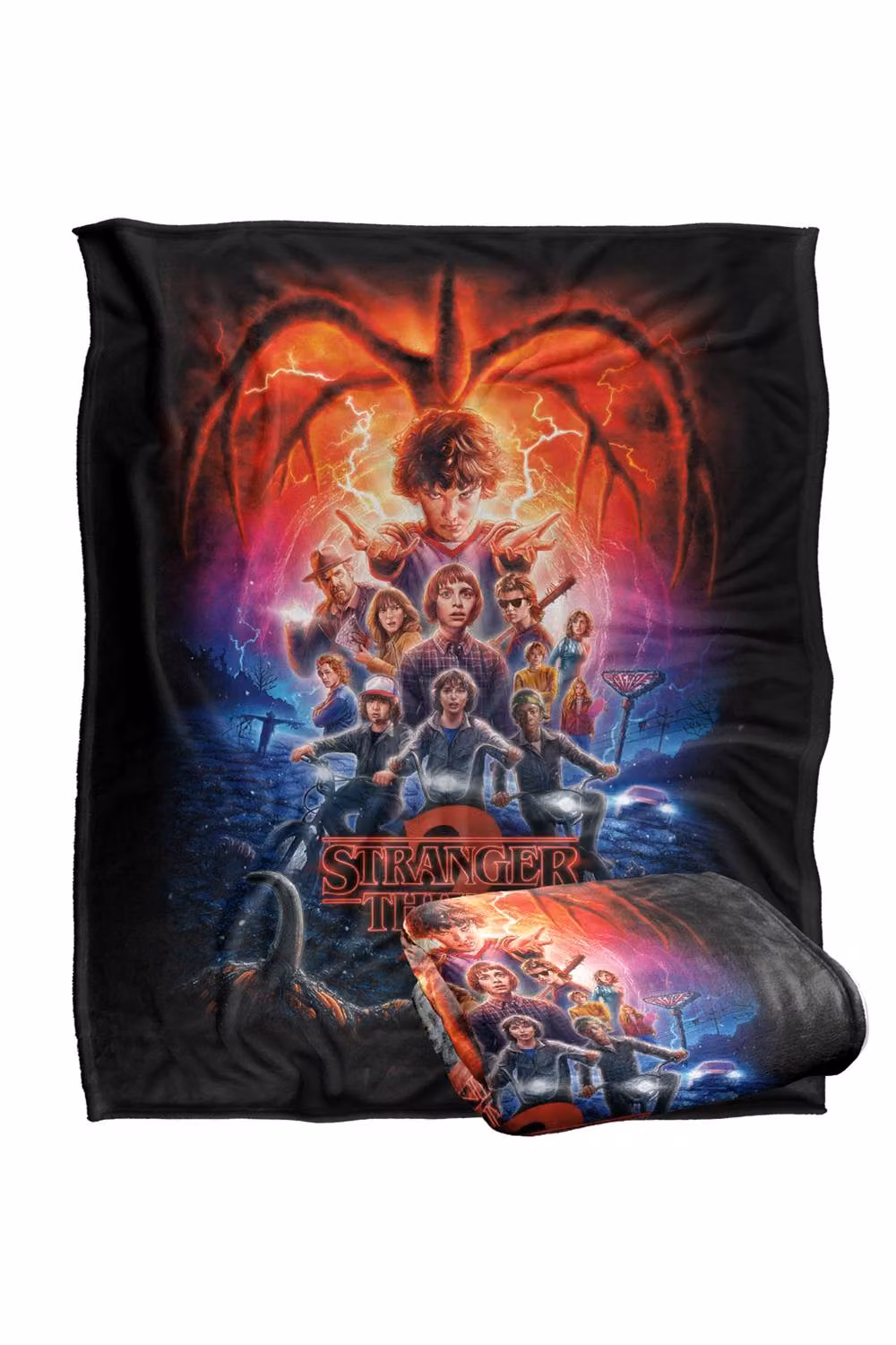 Stranger Things Season 2 Poster Super Soft Fleece Throw Blanket, Multicolour, W: 152 cm, D: 127 cm – 2