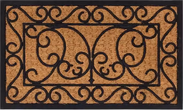 Berkfield Home Rectangular Door Mat, Brown, W: 75 cm, D: 45 cm