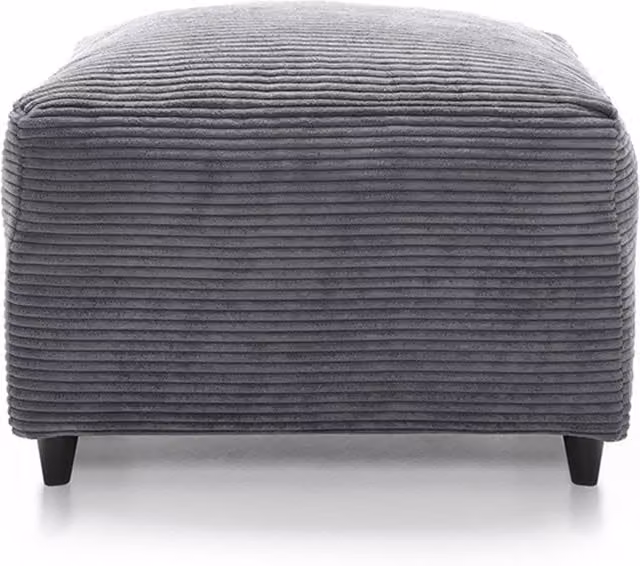 Abakus Direct Darcy Grey Striped Fabric Footstool