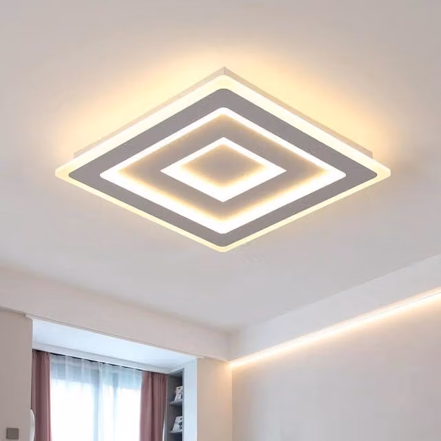 COMELY 52W LED Square Ceiling Light in White with 6500K Cool White Light