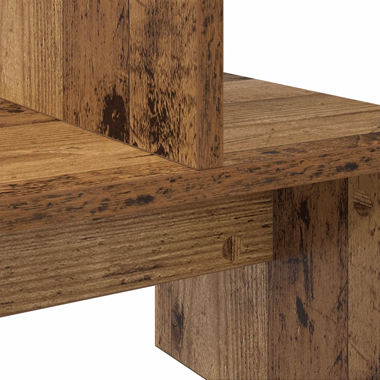 Berkfield Home TV Cabinet with Shelf in Brown Old Wood, W: 180 cm, D: 43 cm, H: 43 cm – 3