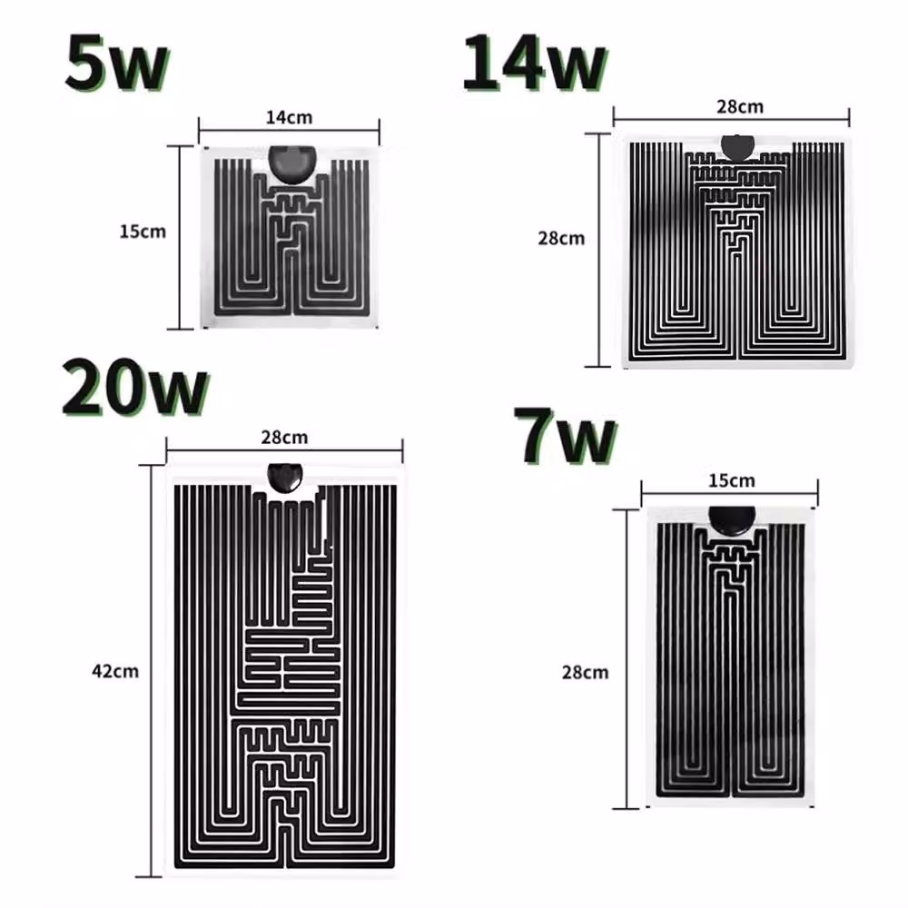 VOGREX 7W Adjustable Temperature Reptile Heating Mat in Black – 3