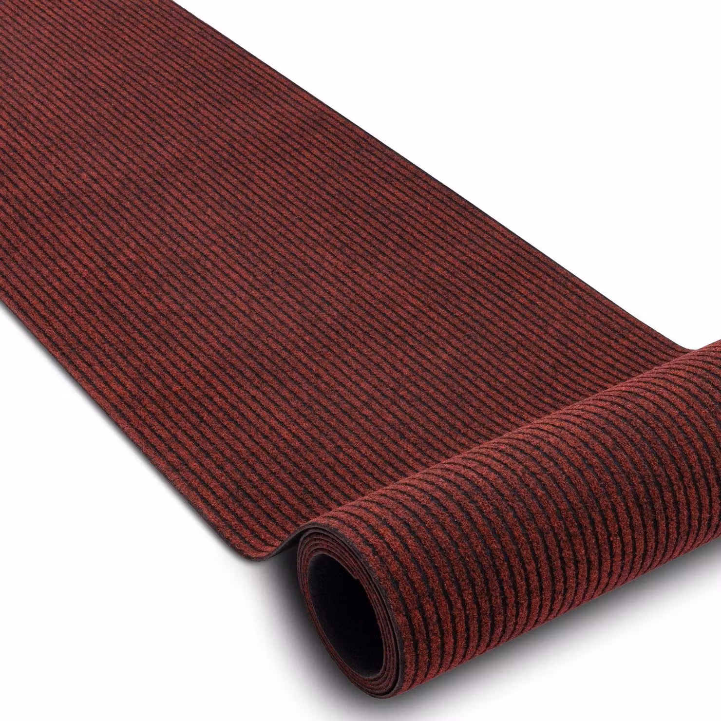 RugsX Red Non-Slip Polypropylene Hallway Runner, W: 80 cm, L: 450 cm – 2