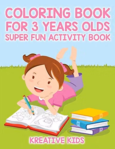 Kreative Kids Multicolour Super Fun Activity Colouring Book for Children Aged 3 Years