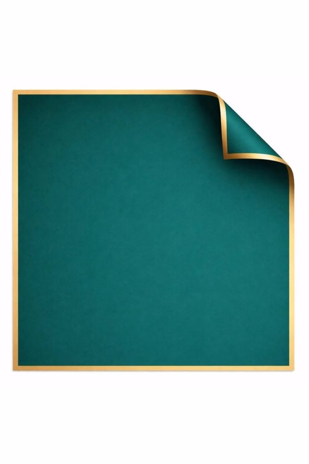 KDMD Korean Style Pre Cut Cello Wrap Sheets, Green with Gold Border, 100 Pack – 2