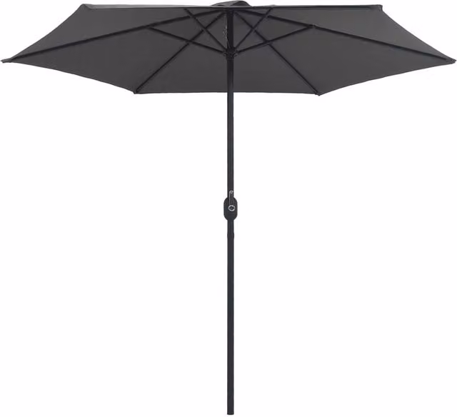 Berkfield Home Outdoor Parasol with Aluminium Pole, Anthracite, W: 270 cm, D: 246 cm