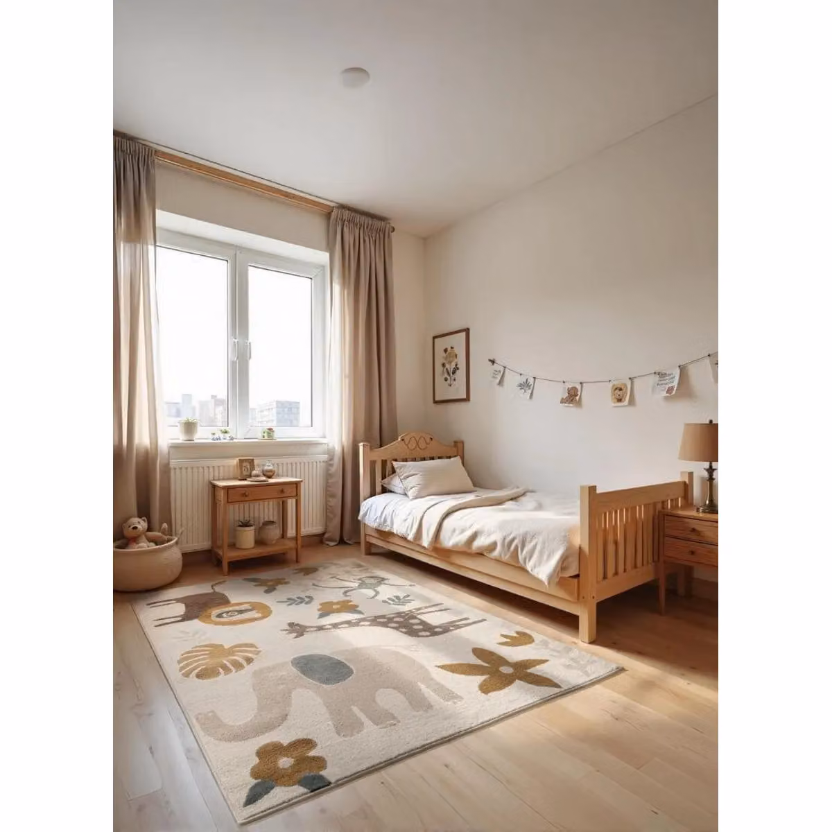 THE RUGS Adventures Safari Kids Polypropylene Play Rug in Beige, W: 160 cm, L: 235 cm – 4