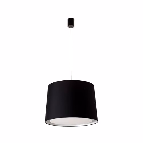 Netlighting Conga Cylindrical Fabric Pendant Light in Black with E27 Socket – 1