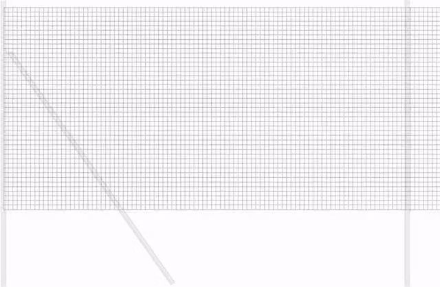 Berkfield Home Modern Welded Wire Fence, Grey PVC-Coated Steel, H: 140 cm x W: 10 m
