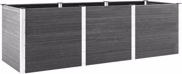 Berkfield Home Garden Grey WPC Raised Bed W: 300 cm, D: 50 cm, H: 91 cm – 1