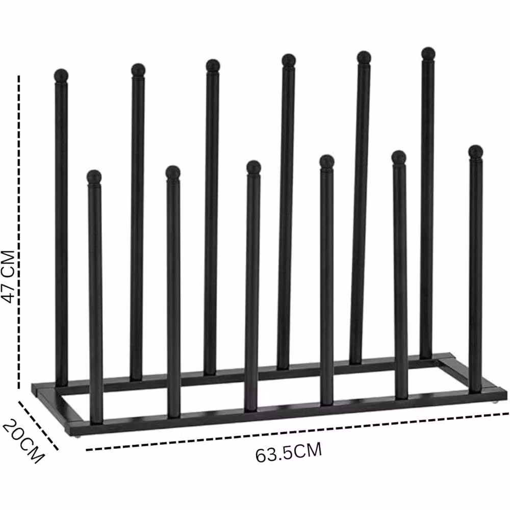 SPETLEK Metal Welly Boot Rack and Shoe Organiser in Black – 3